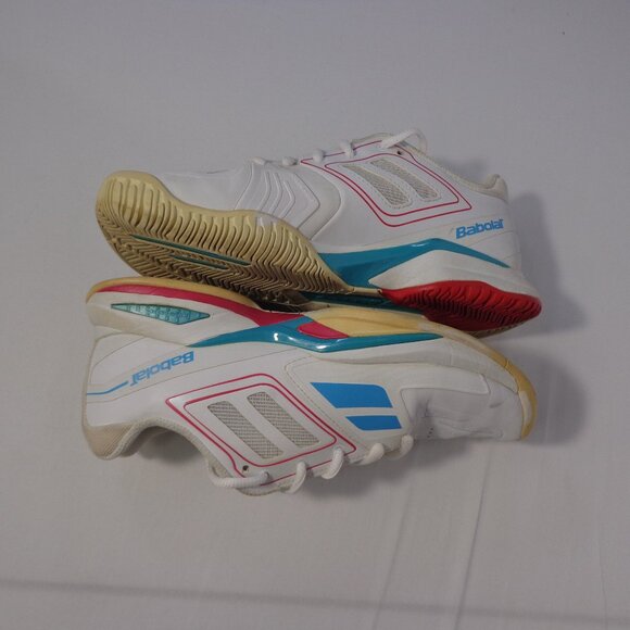 Babolat Propulse Team BPM Tennis Court Shoes White Pink Turquoise Women Size 6.5 - Picture 3 of 7